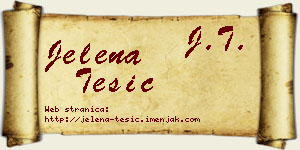 Jelena Tešić vizit kartica